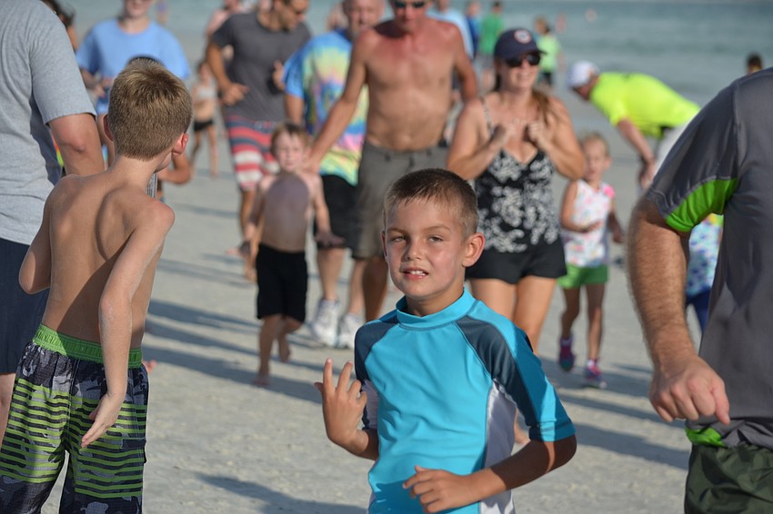 The run was for one mile down the shoreline of Siesta Beach.