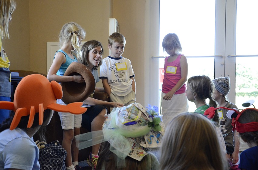 Students listen to the explanation of the frozen t-shirt exercise.