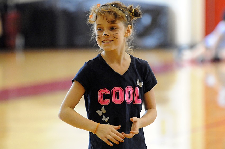 Eight-year-old Sadie Morehead enjoyed competing alongside her teammates.