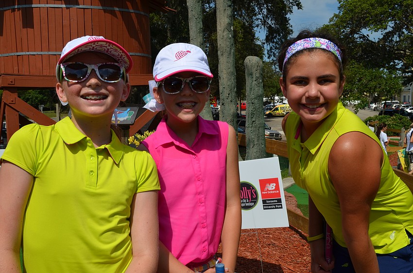 Lexi Mariash, Rylee Blocher and Sydney Rico played the course together.