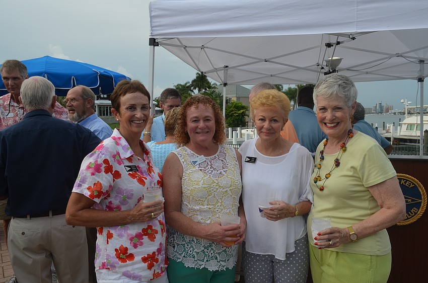 Commodore Martha Schantz, Social Co-Chair Karen Murphy, Vice Commodore Lynn Smith and Donna Baker