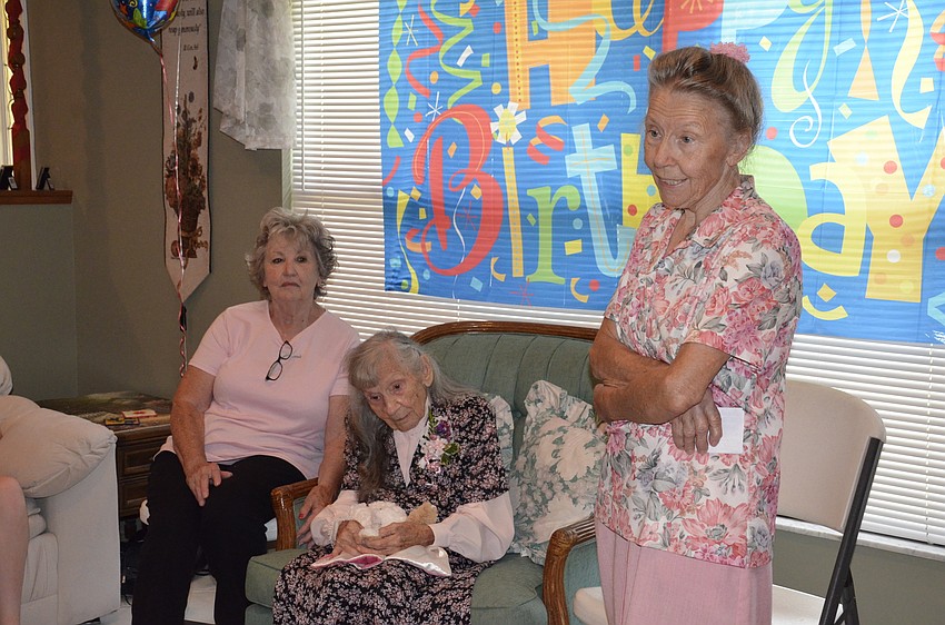 Betty Hollifield tells the family about some of Edna Strode's traditions.