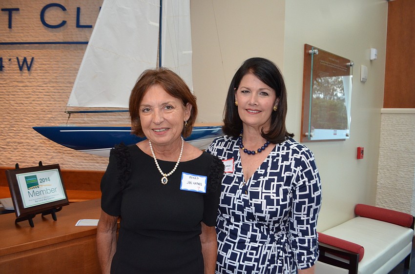 Social Chair Jan Haynes with Karen Greco