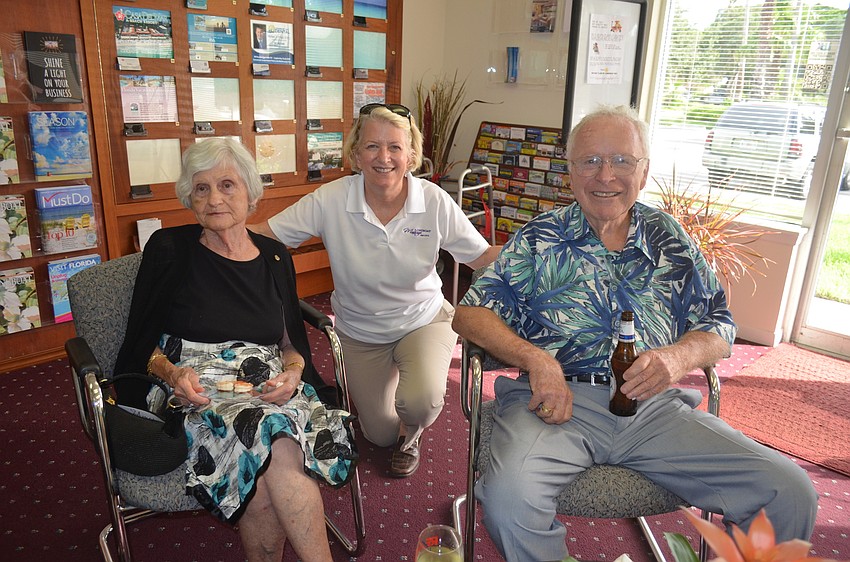 Linda Brill, Liz Yerkes, of Longboat Massage, and John Brill