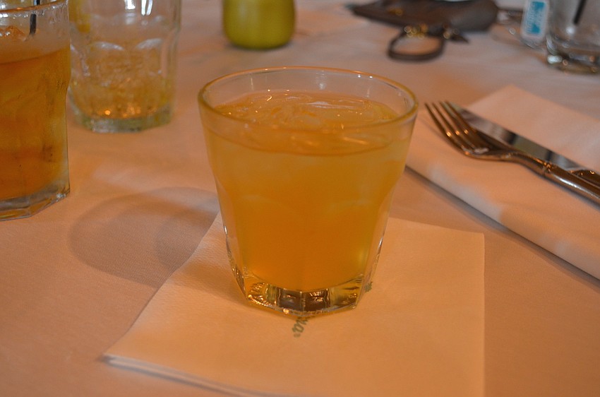 The peach sangria was made with Spice & Tea Peach on the Beach tea.