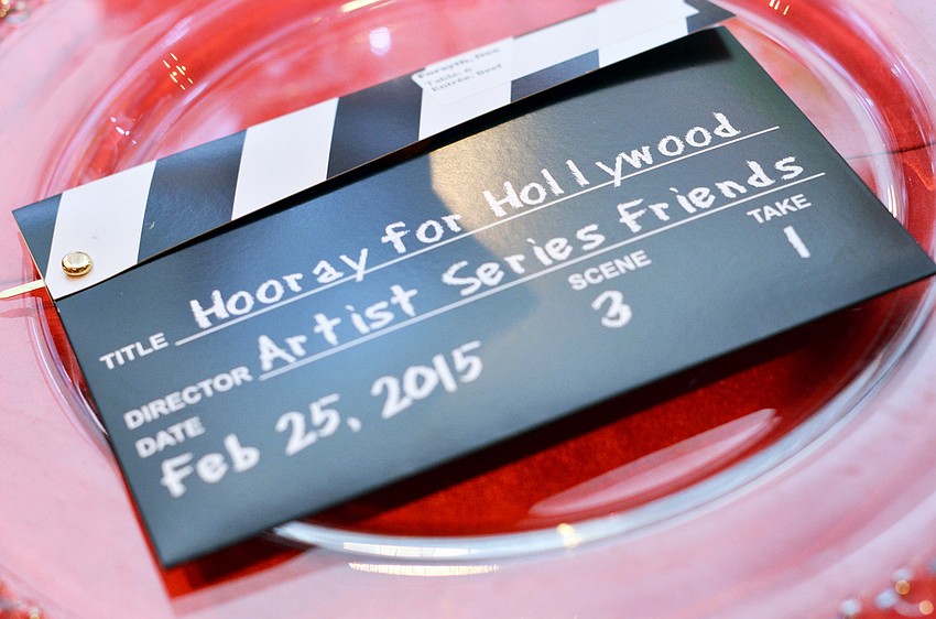 Clapboard programs were given to guests as they arrived at Artist Series Concerts of Sarasota’s ‘Hooray for Hollywood’ event.