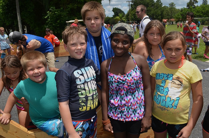 Campers ages 7 to 13 play Gaga ball — a faster take on dodgeball.