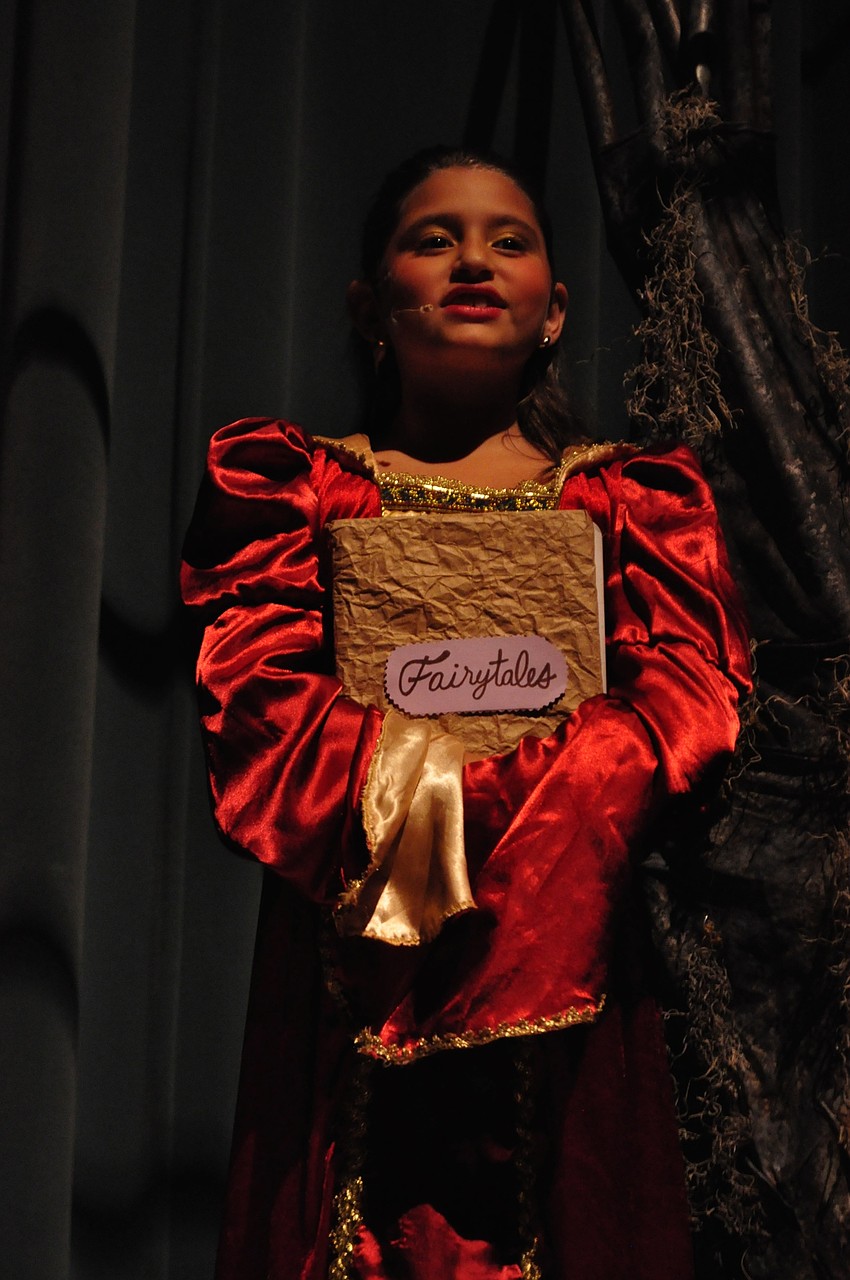 Gianna Munoz portrays a teenage Princess Fiona who wishes to be rescued by her prince charming.
