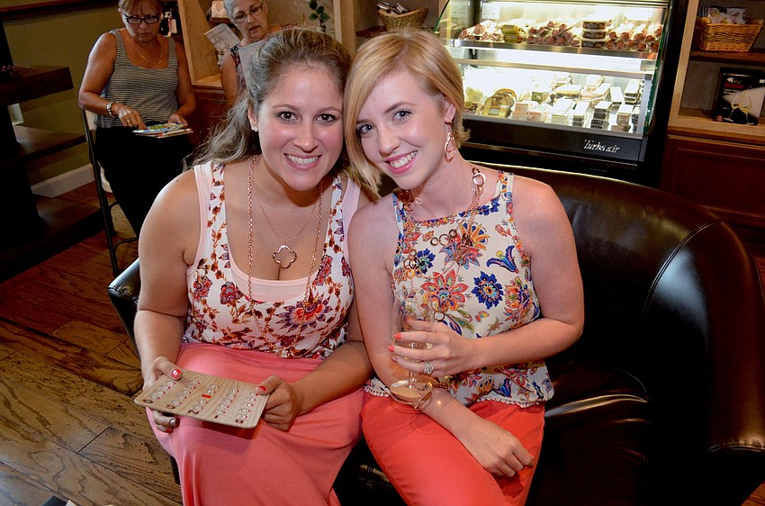 Kristen Castellini and Ashley Miller sport jewelry from Park Lane — the company that donated jewelry to bingo winners.