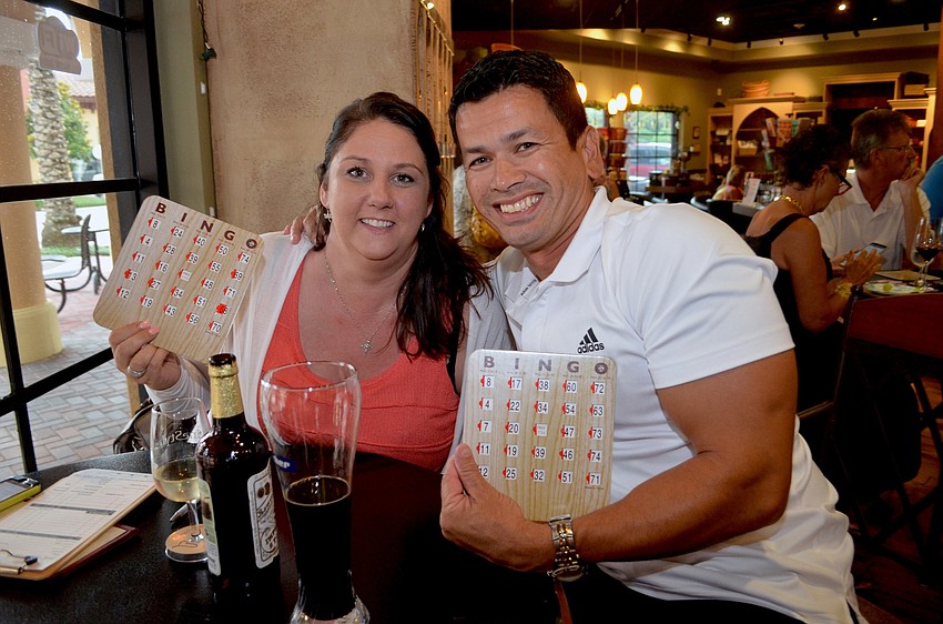 Best friends Jen Ball and Bill Sablan hope their lucky numbers are called.