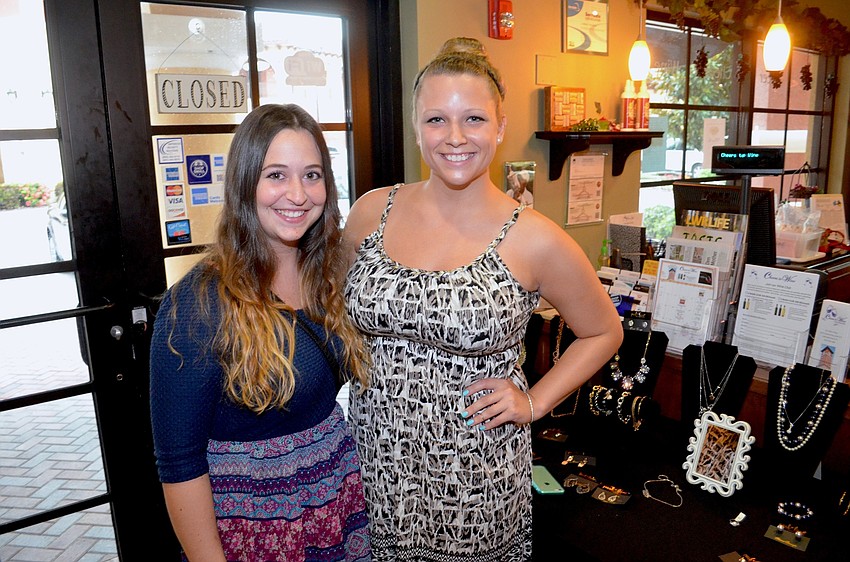 Jen Carchidi and Lauren Tretolo enjoy a night out with friends.