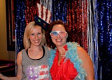 Annie Breitinger and Erin Boihem show their patriotic pride.