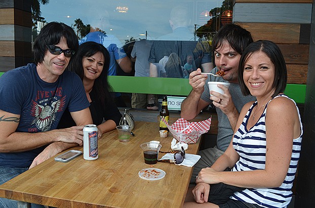 Rodney and Linda Vincent with Rachel and Ryan O'Neill