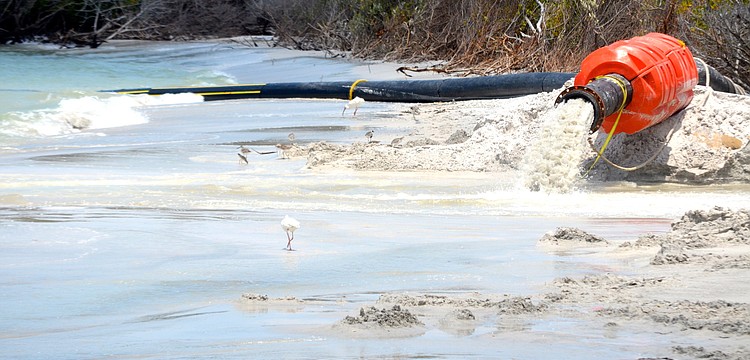 Sand will be pumped 12 hours a day, six days a week onto the north end of the Key.