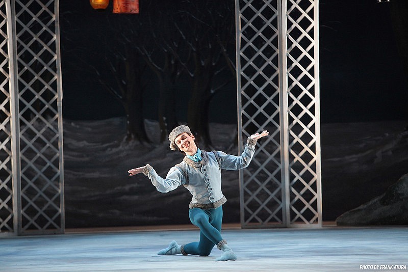 Logan Learned in Ashton's "Les Patineurs." Photo by Frank Atura