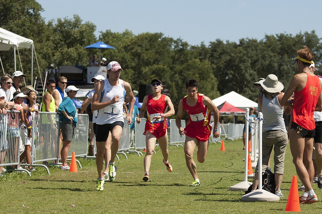 Pentathletes will compete in a 3,200-meter cross-country run.