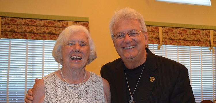 Jo Rita Stevens with rev. Don Roberts