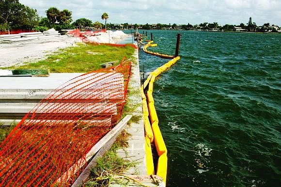 The remaining work on the Bay Island seawall replacement project should take six months, according to Sarasota County staff.