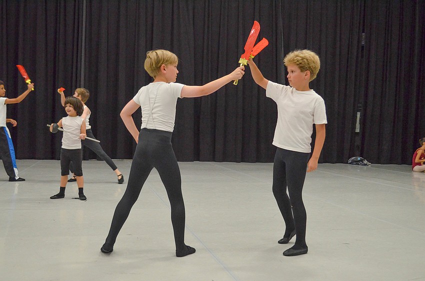 Frankie Duffy sword fights Carter Gish