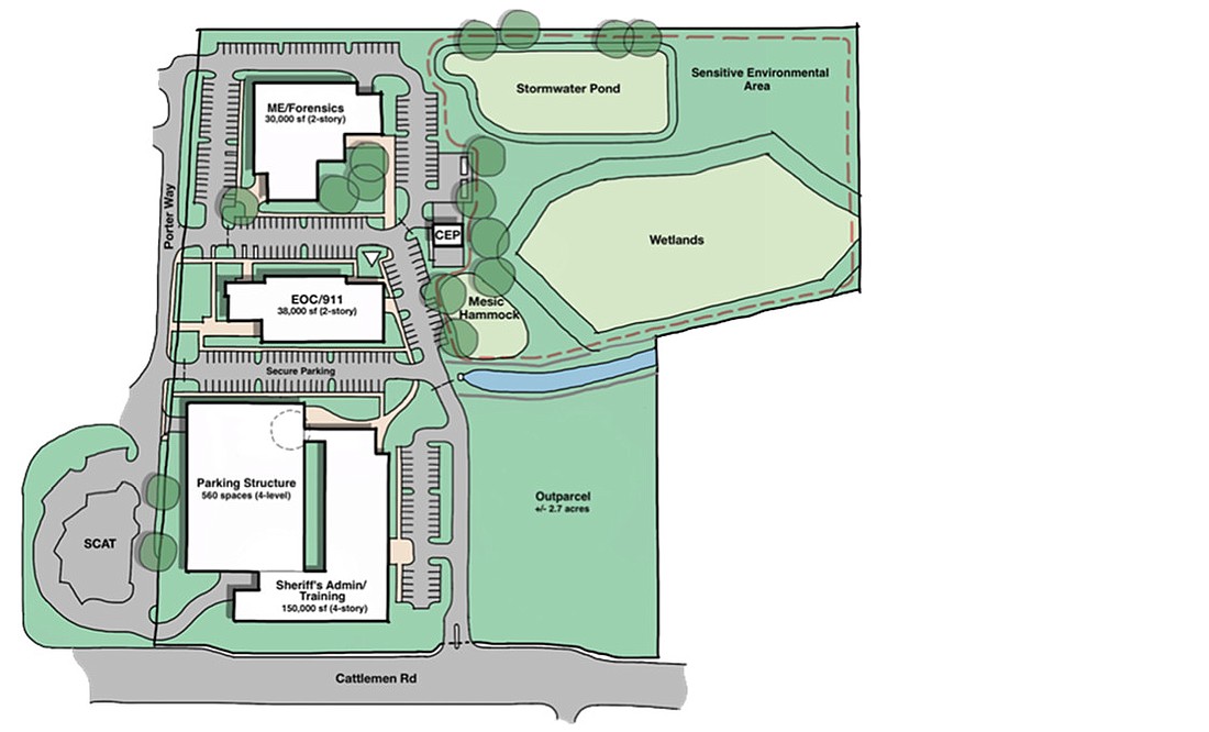 This concept site plan shows the proposed $71-million public safety campus.