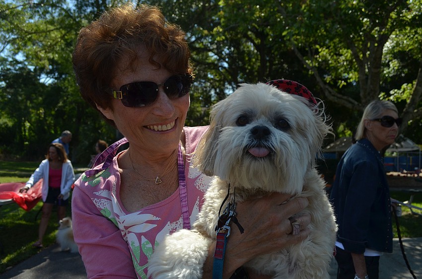Alice Cotman and Bentley wait for their blessing.
