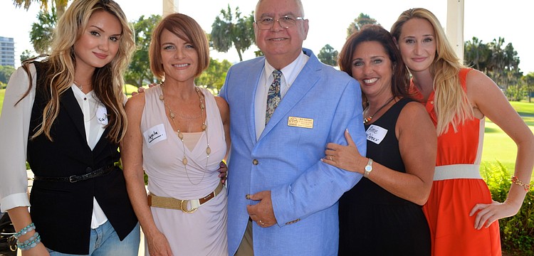 Les Ciseaux Salon & Spaâ€™s Kristina Shabalina, Angela Johnston, Nicci Phillips and Annie Sanfilippo with Bill Carman