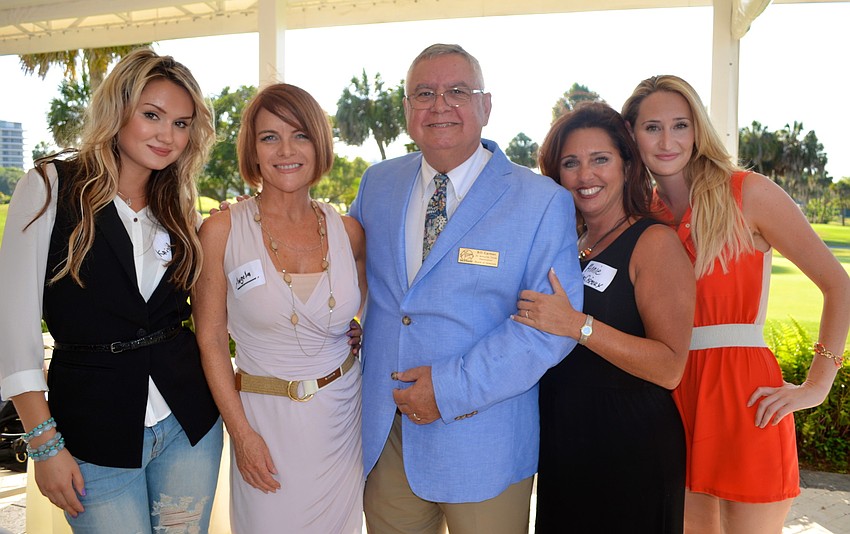 Les Ciseaux Salon & Spaâ€™s Kristina Shabalina, Angela Johnston, Nicci Phillips and Annie Sanfilippo with Bill Carman