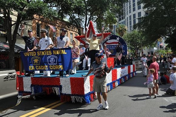 Several streets will be closed in downtown Sarasota during Monday's Memorial Day parade.