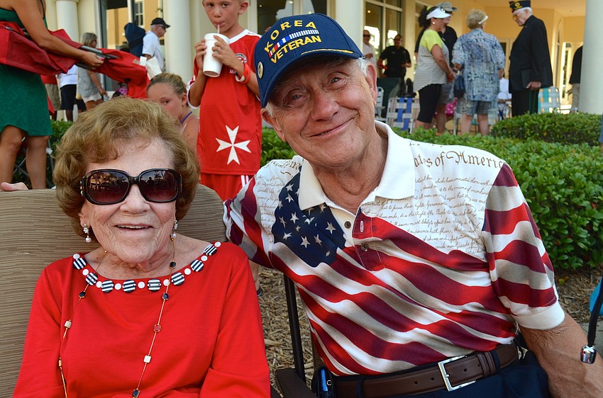Juanita and Bud Deuell show their American pride.