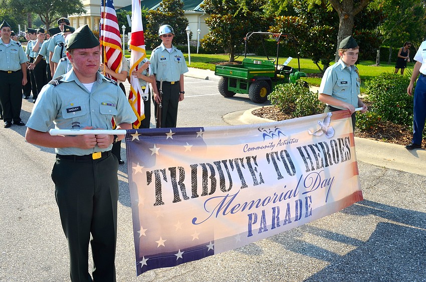 Children in Lakewood Ranch High School's JROTC program introduced the parade.