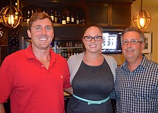Doug McDuffie, Gabriele Vest and Marc Simms enjoy meeting new friends.