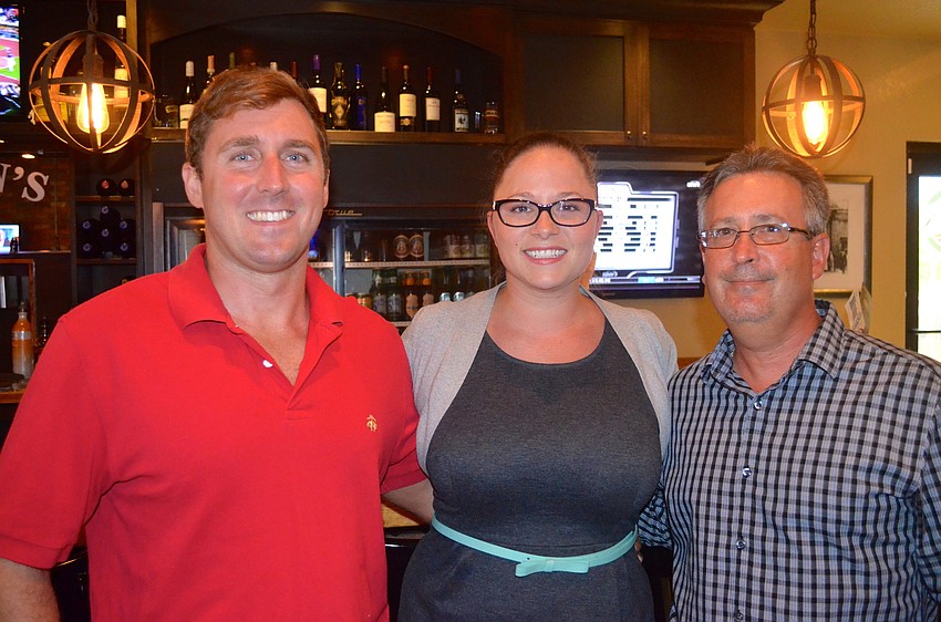 Doug McDuffie, Gabriele Vest and Marc Simms enjoy meeting new friends.
