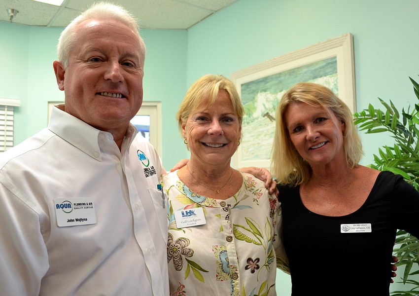 John Wojtyna, Aqua Plumbing and Air, Gail Loefgren, Longboat Key Chamber of Commerce, and Lissy LaFlamme, Wagner Realty