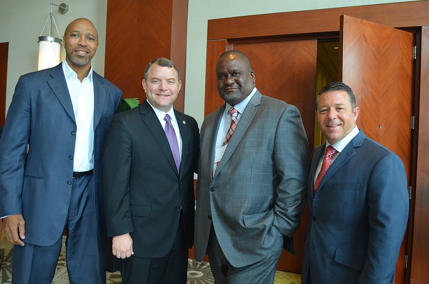 David Griffin, Florida Senator Rob Bradley, James Harris and Florida Network Chairman Chris Dudley