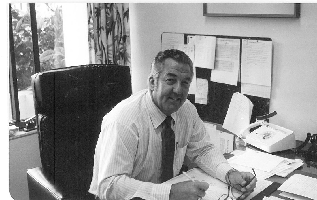 Wayne McCammon at his desk.