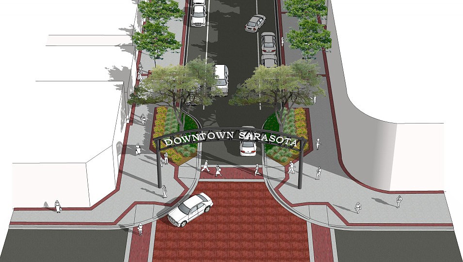 This rendering details proposed improvements to the intersection of Main Street and U.S. 301.