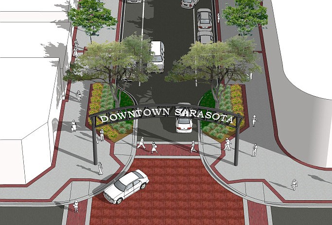 This rendering details proposed improvements to the intersection of Main Street and U.S. 301.