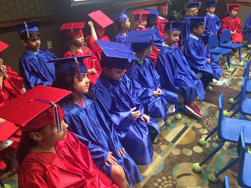 Thirty-four Kiddie Academy of Lakewood Ranch voluntary prekindergarten students officially moved up a grade during a graduation ceremony June 4.