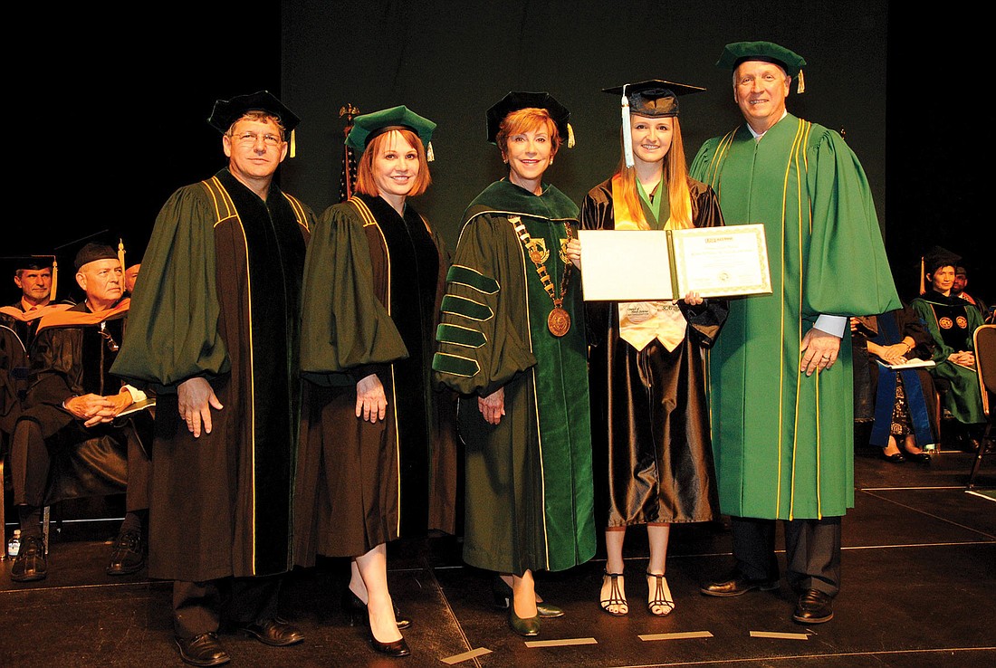 Lakewood Ranch High graduate Theresa Novak receives the King O'Neal Scholar Award.