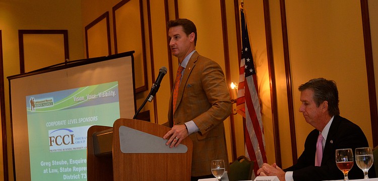 District 73 Rep. Greg Steube speaks about I-75 and University Parkway construction plans.