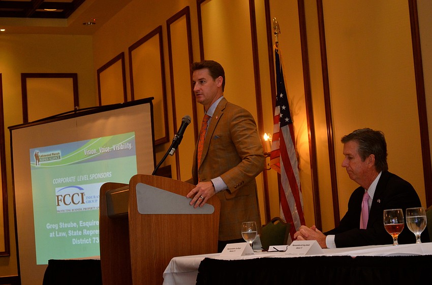 District 73 Rep. Greg Steube speaks about I-75 and University Parkway construction plans.