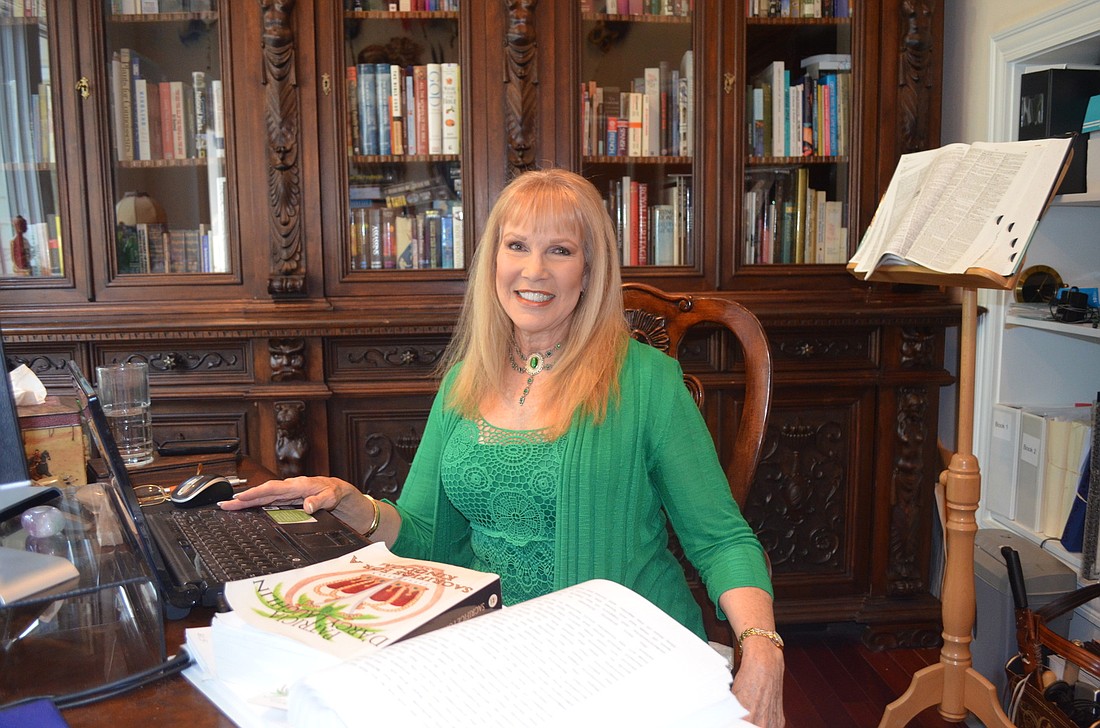 Whenever she feels inspired, Patricia D'Arcy Laughlin writes in the comfort of her home.