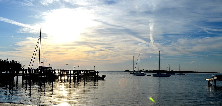 The early morning sun shines on the waters of Longboat Keyâ€™s north end.