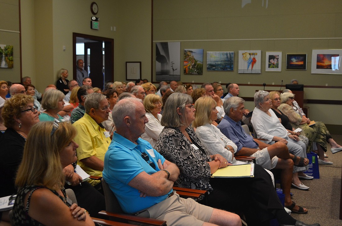 The event filled Town Hall chambers to capacity. (Robin Hartill)