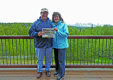 ALASKAN ANNIVERSARY. Longboaters Terry and Jean Griffin celebrate their 50th wedding anniversary in the Denali National Park, Alaska.