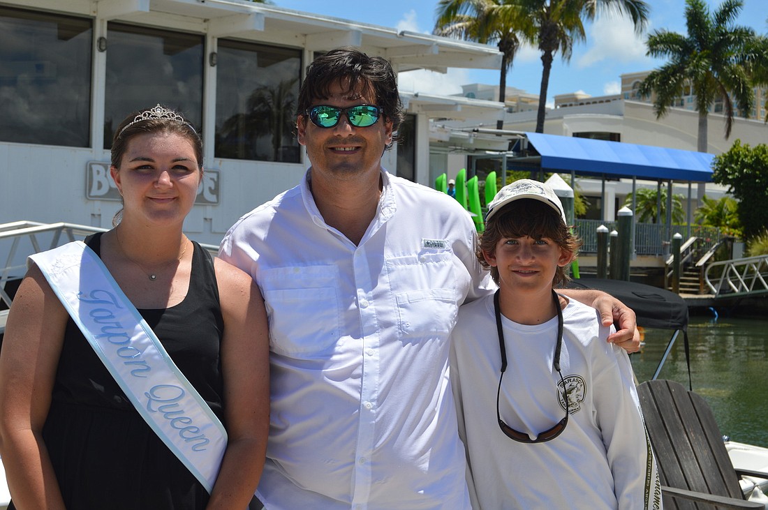 Courtesy photo Sarasota Tarpon QueenÃ‚Â DanielleÃ‚Â DeSilvestro, tournament winner David Sugar and his son, Max