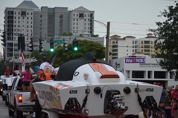 On Thursday, several street closures will be in effect for the Suncoast Super Boat Grand Prix Festival Parade of Boats.