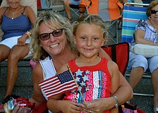 Kimi Brady and Lilly Harvey show their patriotism.