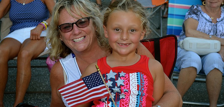 Kimi Brady and Lilly Harvey show their patriotism.