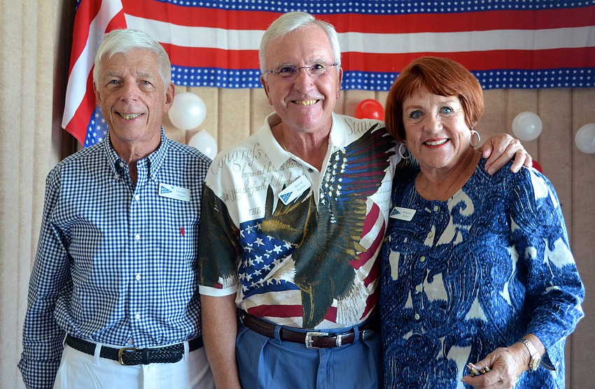 George Allgair with David and Rebecca Taylor